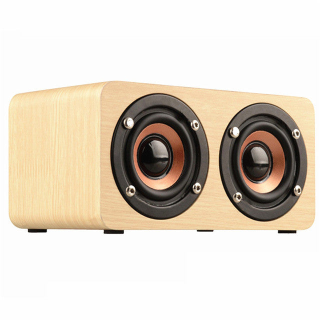 Aniwk Retro Wood Wireless Bluetooth Speaker Portable Speaker bluetooth altavoz Mini 3D Dual Loudspeakers USB Charging enceinte